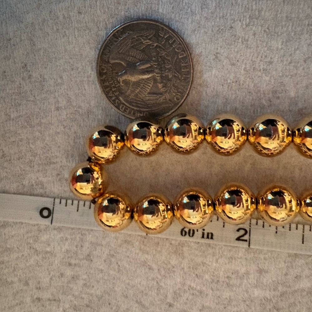 Gorgeous gold bead necklace